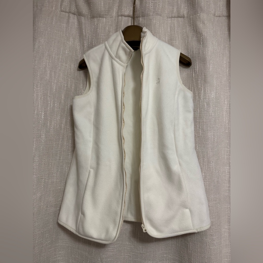 Brooks Brothers Cream Fleece Vest